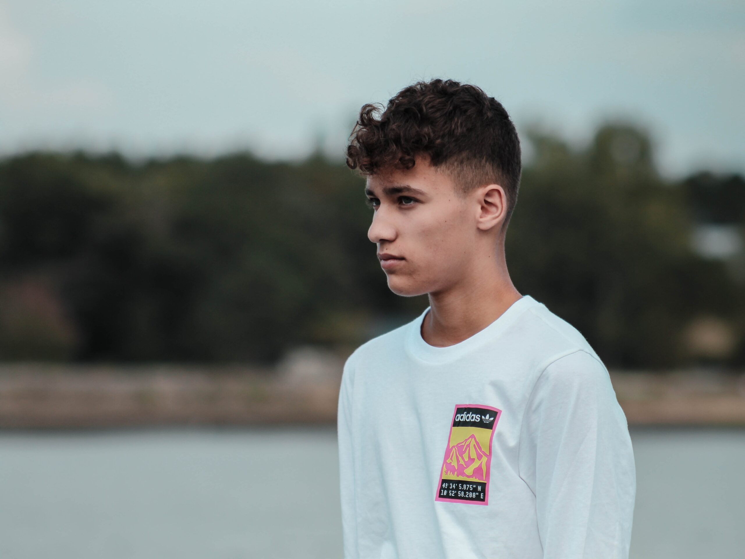 Teenage boy outside